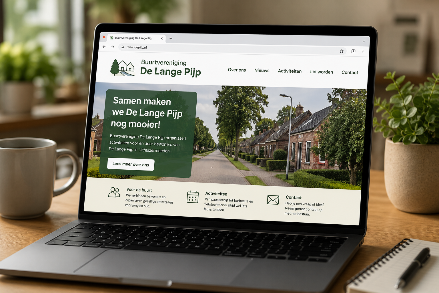 De buurtvereniging is nu ook online te vinden